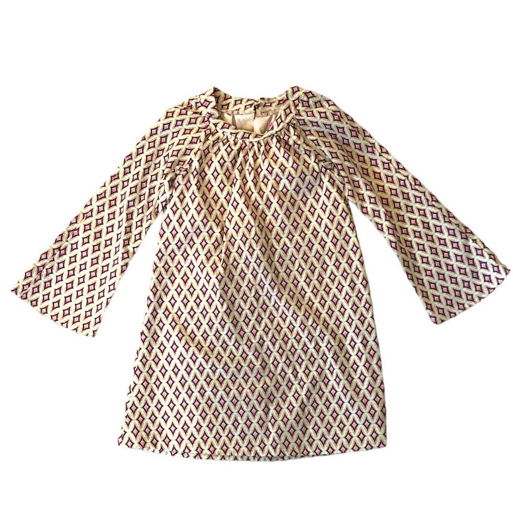 Sister Fresh Retro Bell Flare 3/4  sleeves, Straight Dress Girls Size 6 NWT